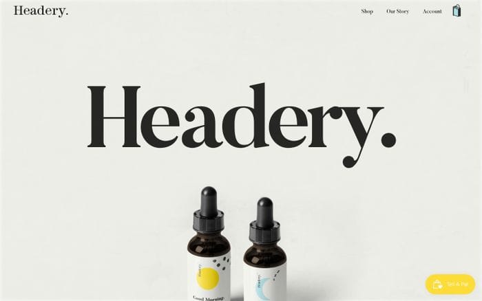 Buy CBD oil for anxiety and depression - Headery website preview