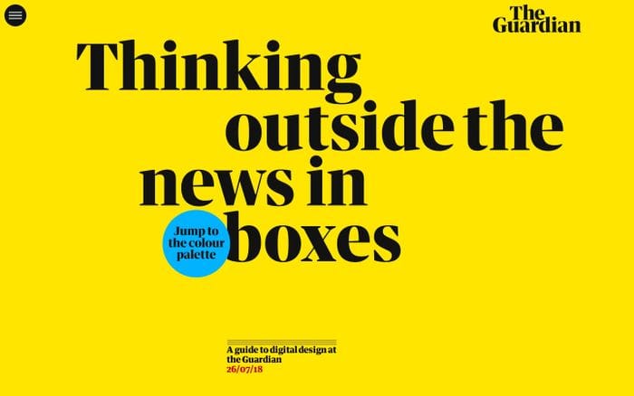 The Guardian digital design style guide website preview