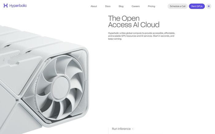Hyperbolic website preview