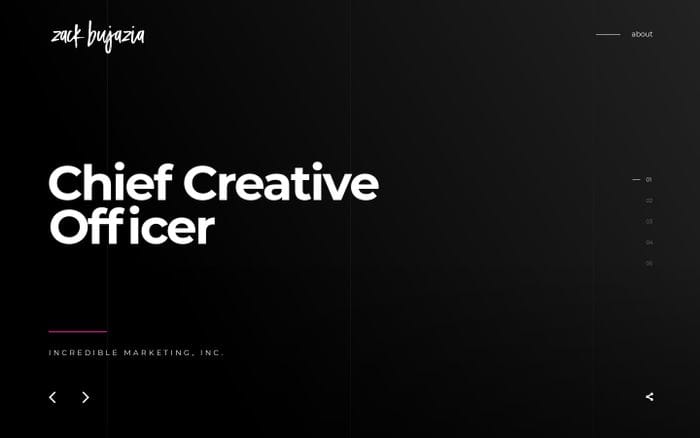 Zack Bujazia - Designer + Creator - Las Vegas, NV website preview