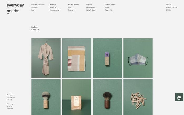 Everyday needs website preview