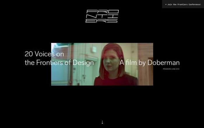 Frontiersfilm website preview