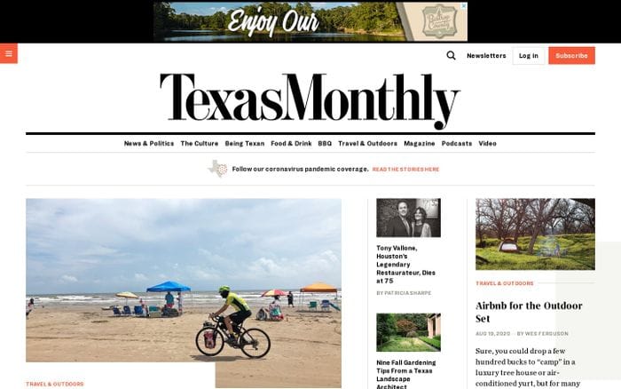 Texas monthly website preview