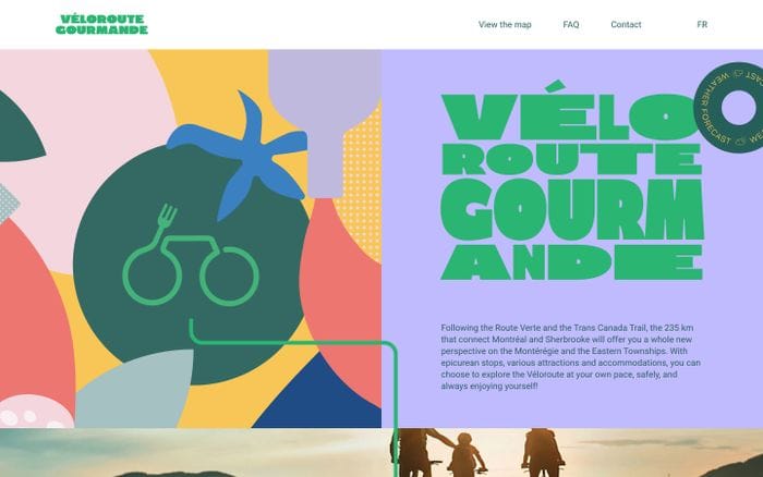 Véloroute Gourmande website preview