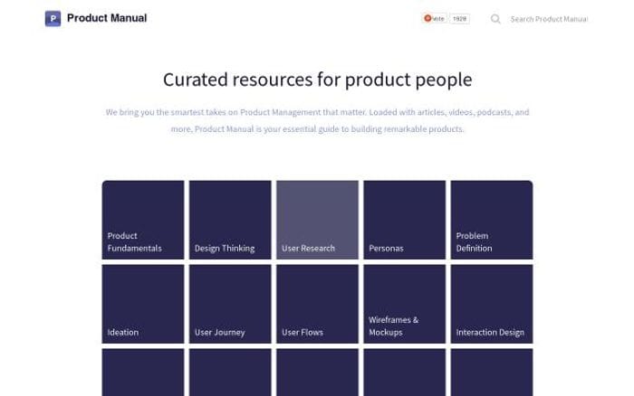 Productmanual website preview