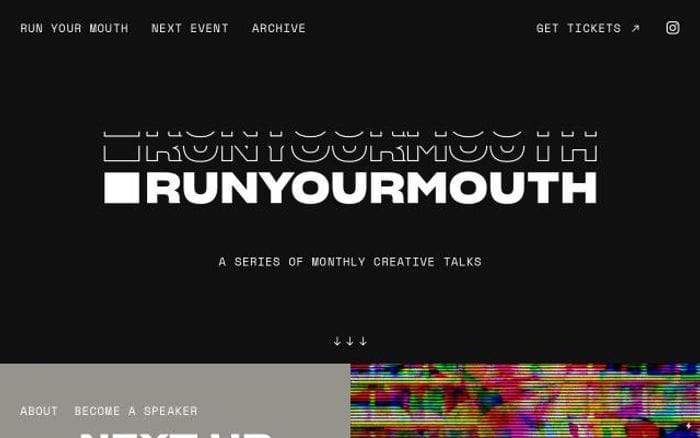 Runyourmouth website preview