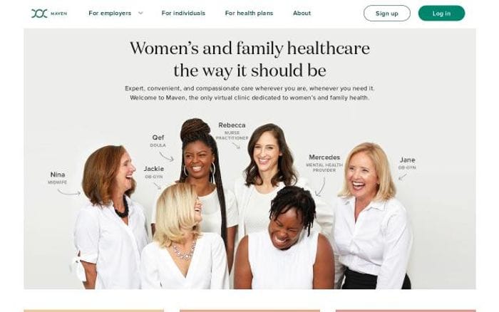 Mavenclinic website preview