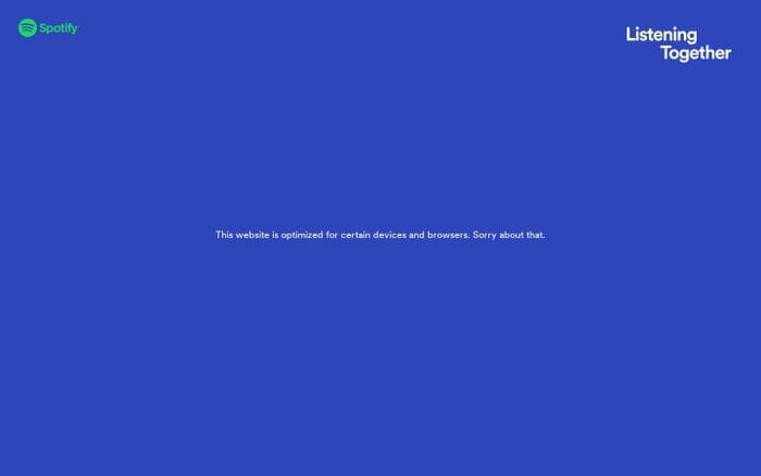 Listening together website preview