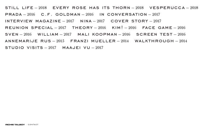 Richie Talboy website preview