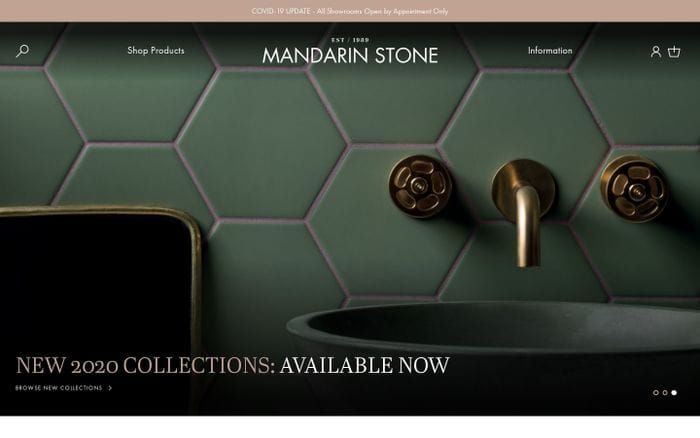 Mandarin Stone website preview