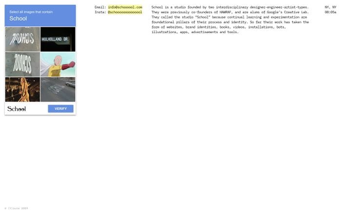 School website preview