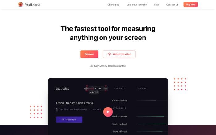 PixelSnap 2 for macOS website preview