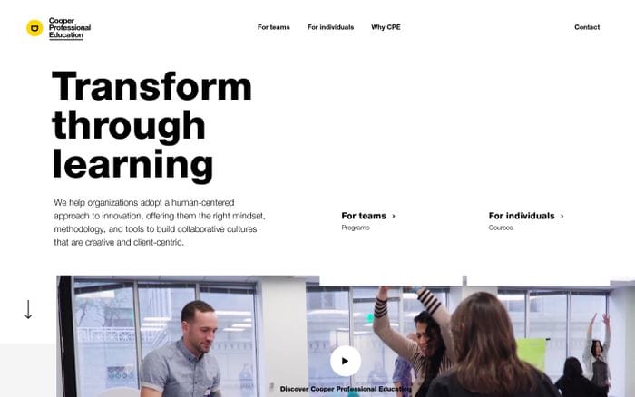 Transformative Learning Experiences for Organizations | CPE website preview