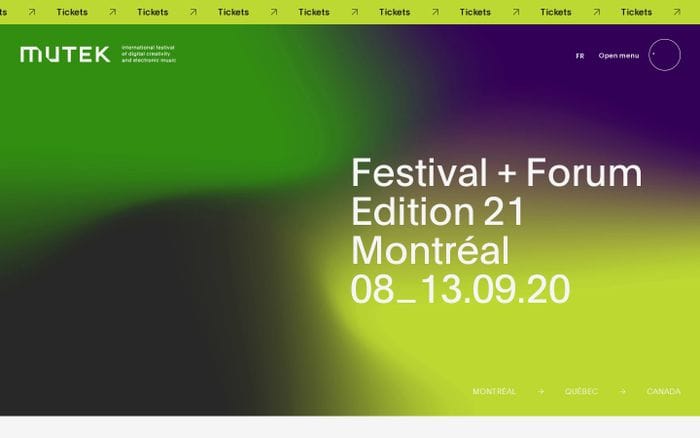 Mutek Montreal website preview