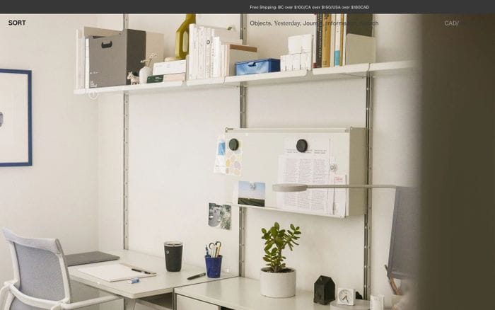 Sort website preview