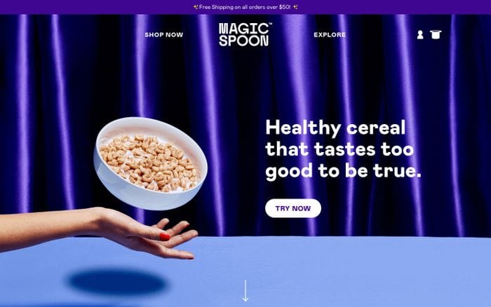 Magic Spoon website preview