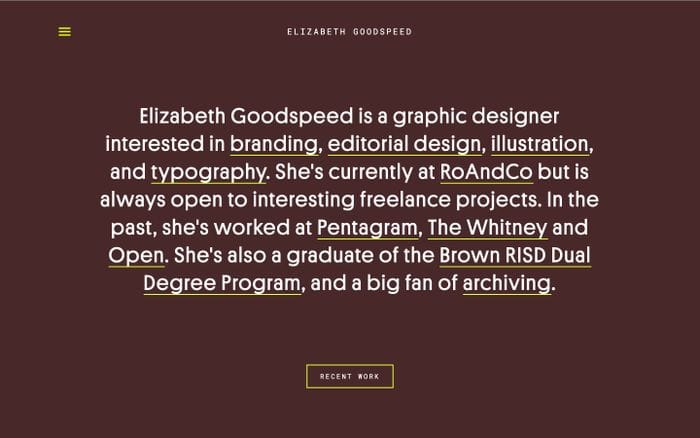 Elizabeth Goodspeed website preview