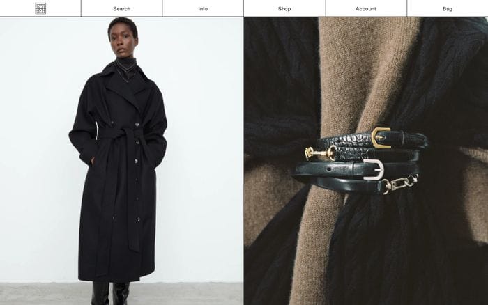 Totême - Official online store website preview