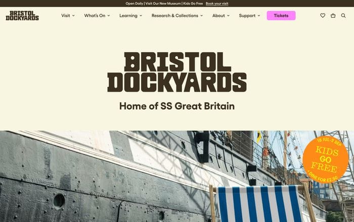 Bristol Dockyards website preview