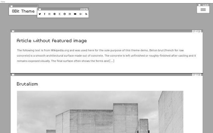 8bittheme website preview