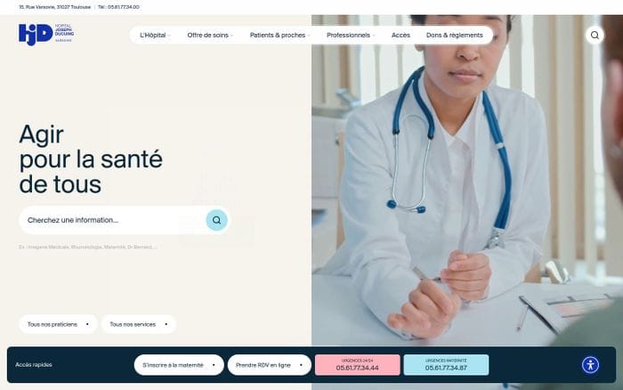 Hopital Joseph Ducuing website preview