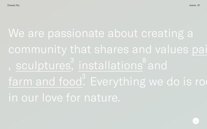 Creamco website preview