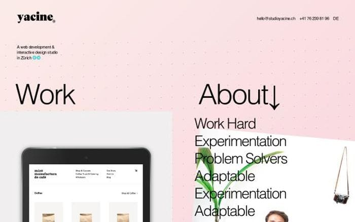 Studioyacine website preview