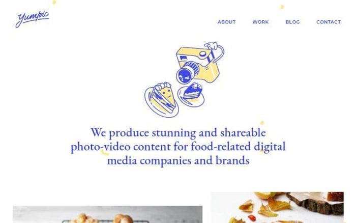 Yumpic website preview