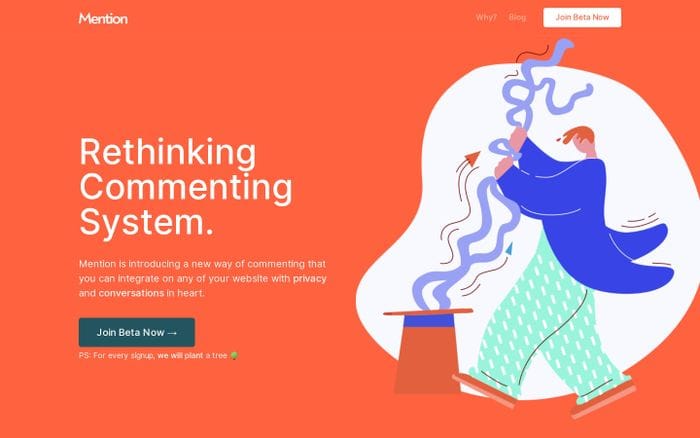 Mention | Rethinking Commenting System website preview