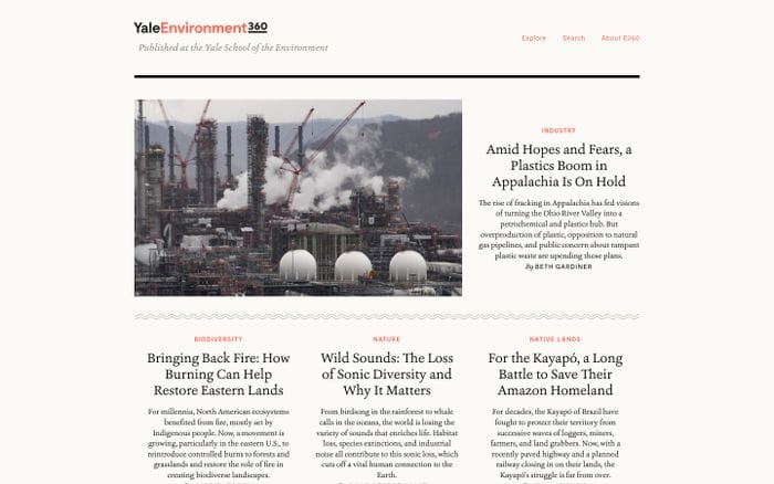 Yale website preview