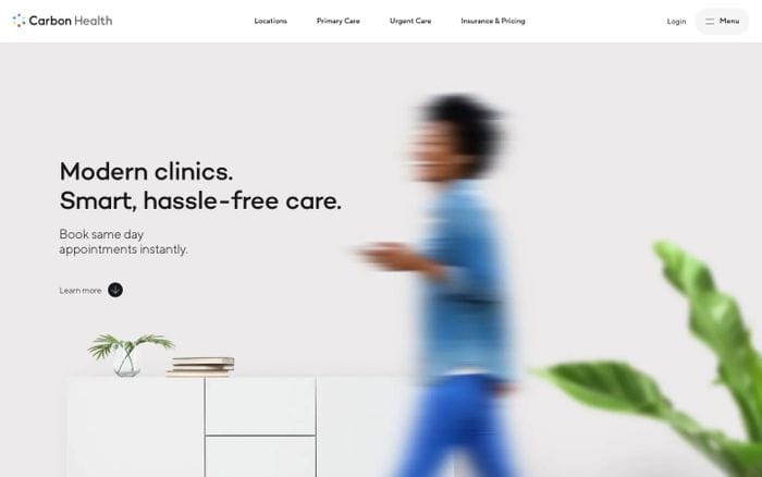 Carbon Health website preview