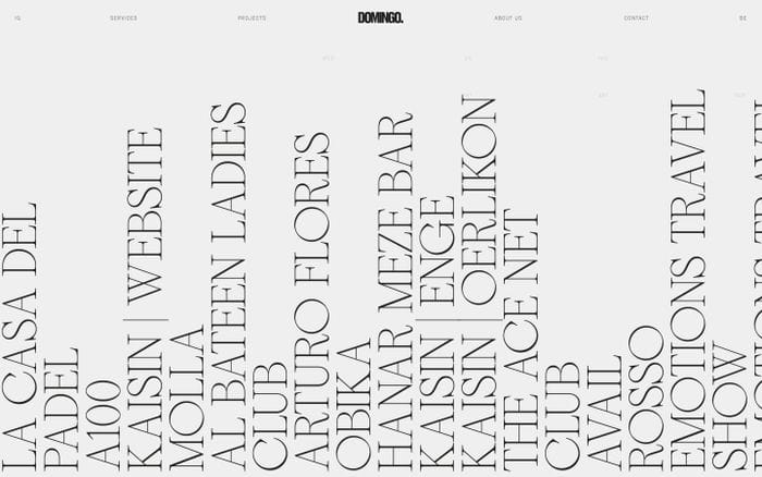 Domingo website preview
