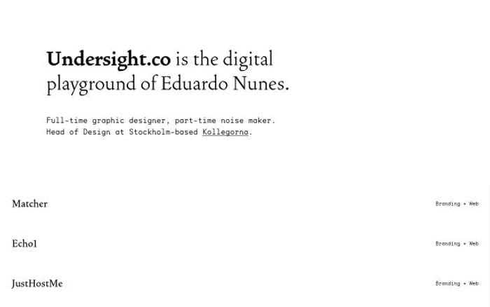 Undersight website preview