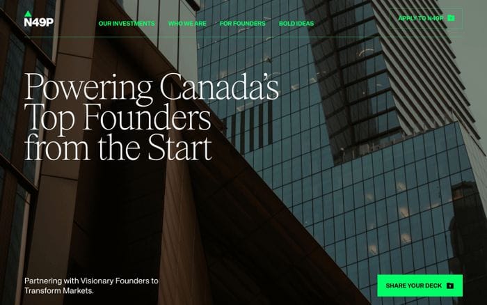 N49P Venture Capital website preview
