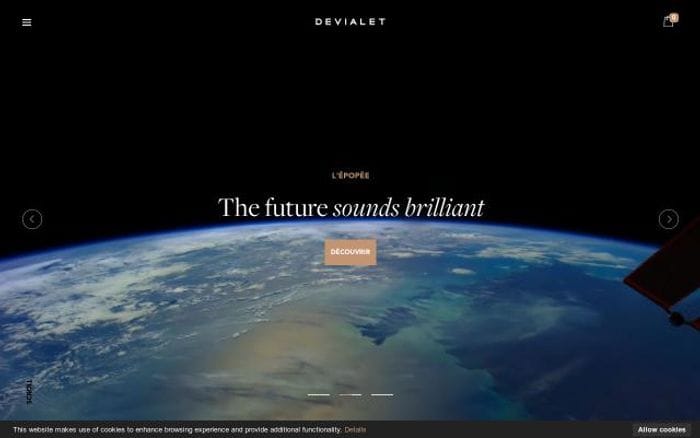 Devialet website preview