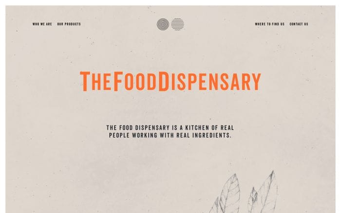 The Food Dispensary website preview