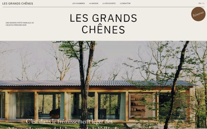 Les Grands Chênes website preview