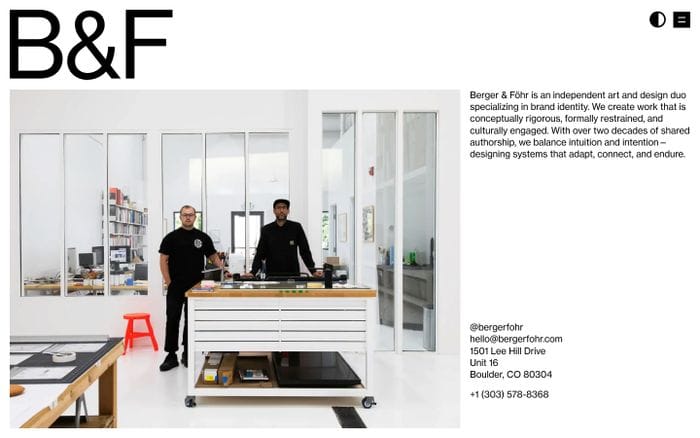 Berger and Föhr website preview