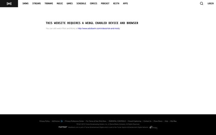 Rick and Morty website preview
