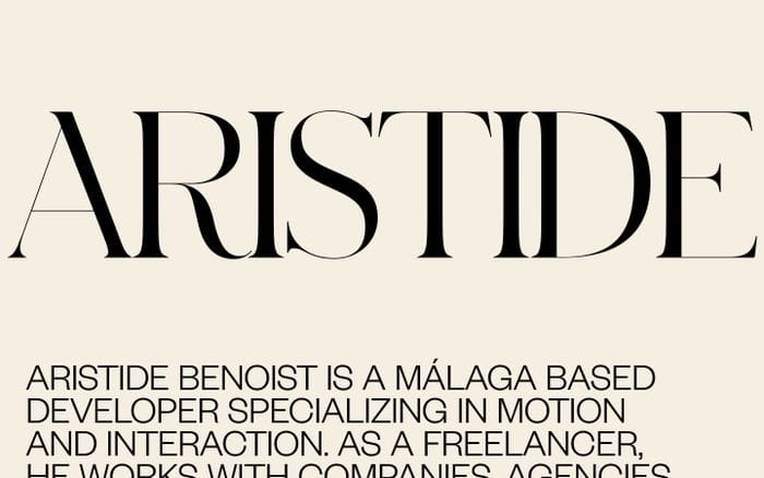 Aristide Benoist website preview