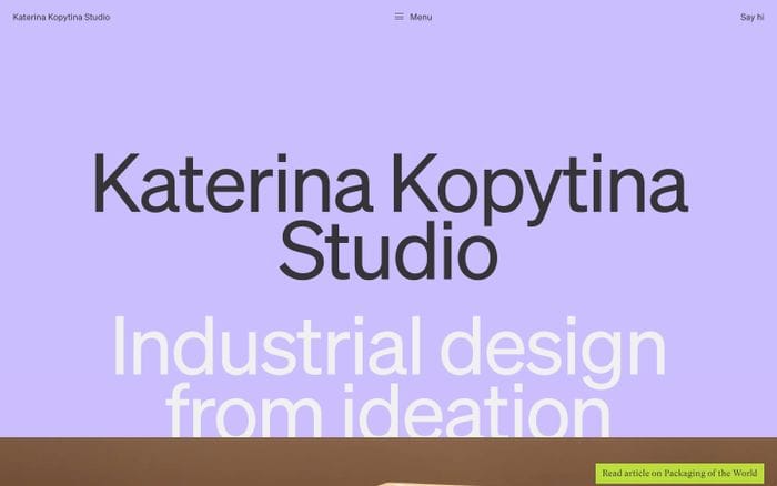 Katerina Kopytina Studio website preview