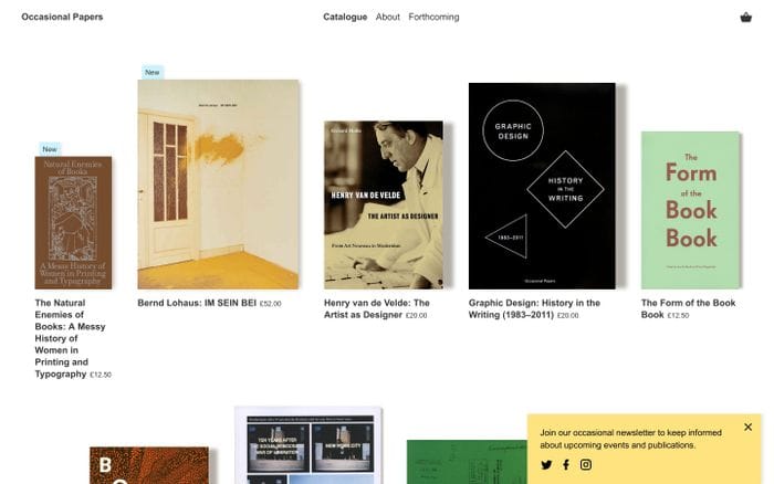 Occasional Papers website preview