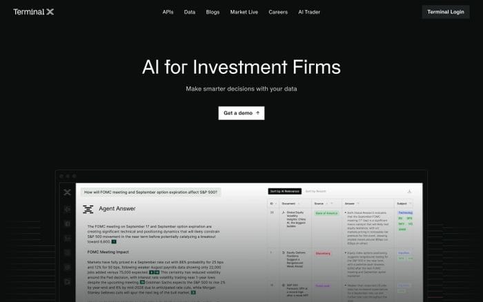 Terminal X website preview