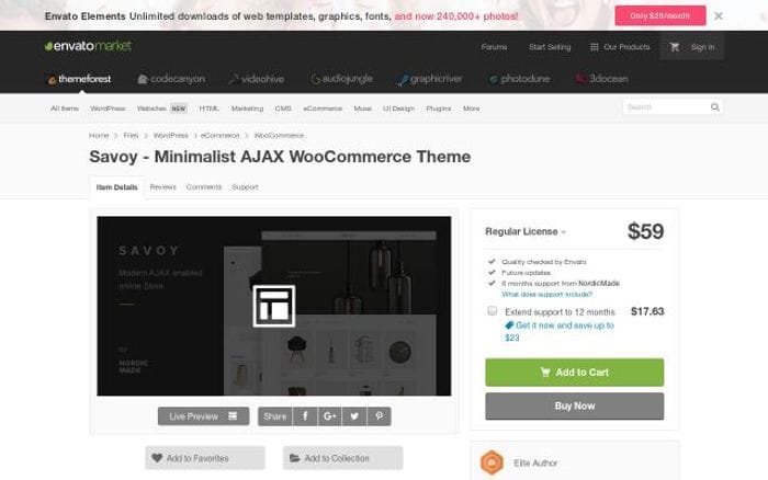 Themeforest website preview