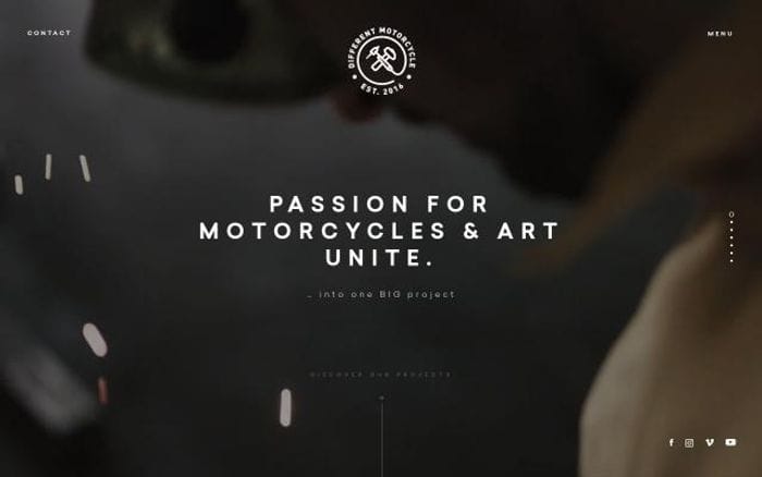 Differentmotorcycle website preview