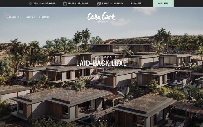 Casa Cook Hotels | Boutique Hotels with a laid-back spirit by Thomas Cook | Book now | Casa Cook Hotels website preview
