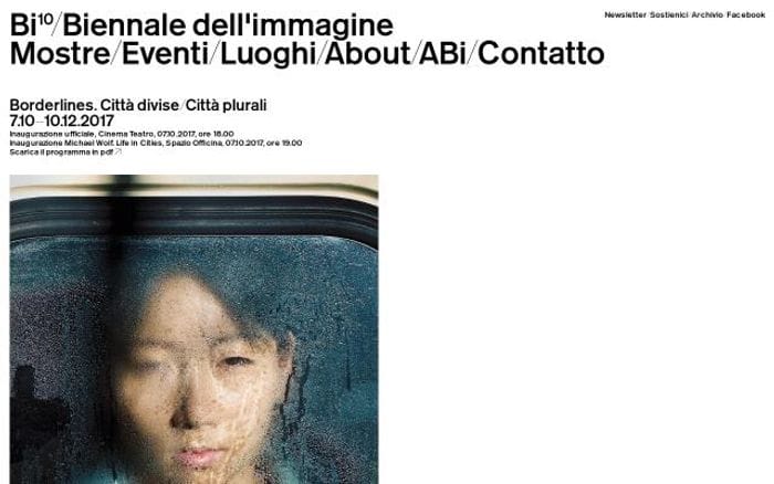 Biennaleimmagine website preview