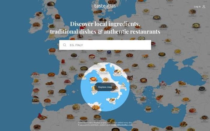 Tasteatlas website preview