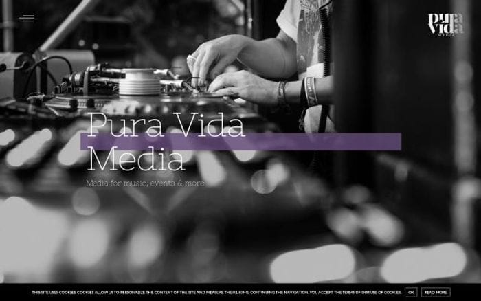 Puravidamedia website preview