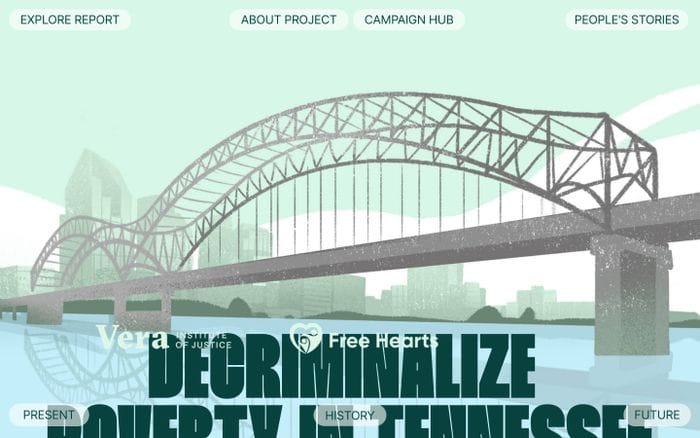 Decriminalize Poverty in Tennessee website preview